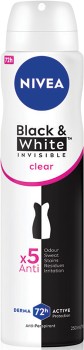 Nivea+Black+%26amp%3B+White+Clear+Invisible+Antiperspirant+Aerosol+Deodorant+250mL