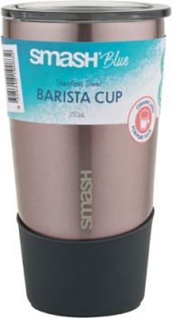 Smash+Blue+Stainless+Steel+Barista+Cup+355mL