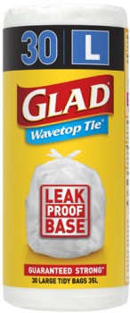 Glad-Wavetop-Tie-Large-Kitchen-Tidy-Bags-30-Pack on sale