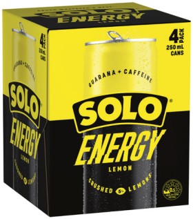 NEW+Solo+Energy+Drink+4x250mL+Selected+Varieties