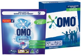 OMO+Laundry+Powder+2kg%2C+Capsules+28+Pack+or+Liquid+2+Litre+Selected+Varieties