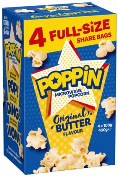 Poppin+Microwave+Popcorn+4x100g+Selected+Varieties