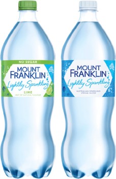 Mount+Franklin+Lightly+Sparkling+Water+1.25+Litre+Selected+Varieties