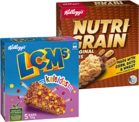 Kelloggs-LCMs-or-NutriGrain-Bars-5-Pack-Selected-Varieties on sale