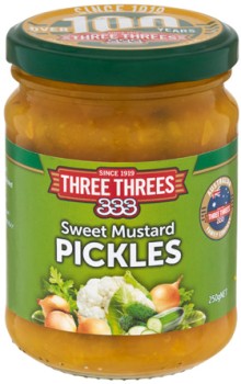 Three+Threes+Sweet+Mustard+Pickles+250g