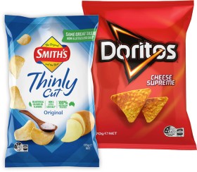 Smiths-Thinly-Cut-Chips-175g-or-Doritos-Corn-Chips-150170g-Selected-Varieties on sale