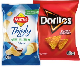 Smiths-Thinly-Cut-Chips-175g-or-Doritos-Corn-Chips-150170g-Selected-Varieties on sale