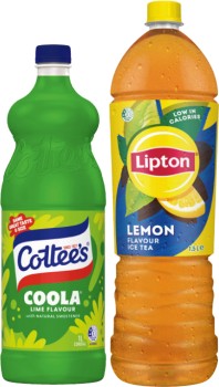 Cottees-Cordial-1-Litre-or-Lipton-Ice-Tea-15-Litre-Selected-Varieties on sale
