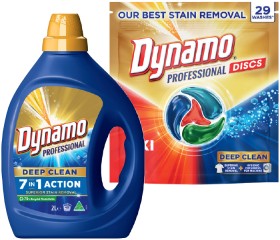 Dynamo-Professional-Laundry-Liquid-2-Litre-or-Capsules-29-Pack-Selected-Varieties on sale