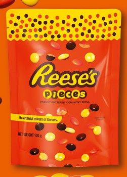 NEW-Reeses-Pieces-Share-Bag-120g on sale
