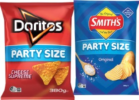 Doritos-Corn-Chips-Smiths-Crinkle-Cut-380g-or-Red-Rock-Deli-Chips-Party-Size-290g-Selected-Varieties on sale