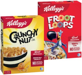 Kelloggs-Cereal-Crunchy-Nut-Corn-Flakes-640g-Froot-Loops-460g-or-Sultana-Bran-700g on sale