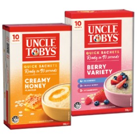 Uncle+Tobys+Rolled+Oats+Quick+Sachets+8%E2%80%9110+Pack+Selected+Varieties