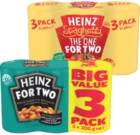 Heinz-Beanz-or-Spaghetti-3x300g-Selected-Varieties on sale