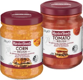 MasterFoods+Relish+or+Chutney+250%E2%80%91260g+Selected+Varieties