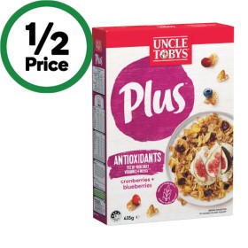 Uncle-Tobys-Plus-410-435g on sale
