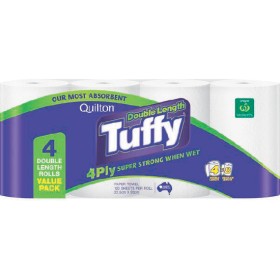 Quilton-Tuffy-Double-Length-Paper-Towel-Pk-4 on sale