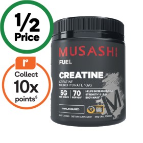 Musashi-Creatine-Unflavoured-350g on sale