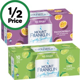 Mount-Franklin-Lightly-Sparkling-Water-10-x-375ml on sale