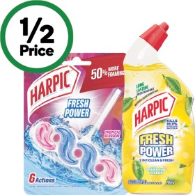 Harpic+Power+Toilet+Rim+Block+Pk+1+or+Fresh+Power+Toilet+Gel+700ml