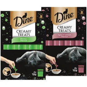 Dine-Creamy-Cat-Treats-Pk-4-x-12g on sale
