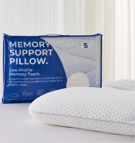 Dreamremedy+Memory+Foam+Support+Pillow+in+White+Medium