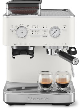KitchenAid-Semi-Auto-Espresso-Machine-with-Burr-Grinder-Porcelain-White on sale