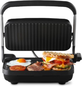 Sunbeam-Cafe-Style-Sandwich-Press-Stainless-Steel on sale