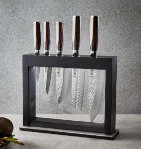 The-Custom-Chef-Baccarat-Damashiro-EMPEROR-HISA-6-Piece-Knife-Block on sale