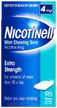 Nicotinell+Extra+Strength+Gum+4mg+Mint+96+Pack
