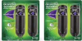 Nicorette-QuickMist-Freshmint-Duo-Spray-264mL-2-x-150-Sprays on sale