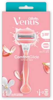 Gillette+Venus+Comfortglide+White+Tea+Razor+Handle+%2B+2+Blade+Refills