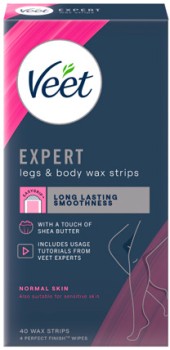 Veet-Expert-Legs-Body-Wax-Strips-Normal-Skin-40-Pack on sale