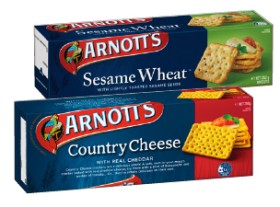 Arnotts-Country-Cheese-Sesame-Wheat-or-Cheds-Crackers-250g on sale