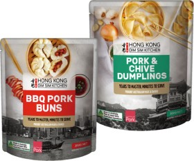 NEW+Hong+Kong+Kitchen+BBQ+Pork+Bun+or+Pork+%26amp%3B+Chive+Dumpling+300g