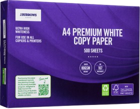 J.Burrows+80gsm+Premium+A4+Copy+Paper+500+Sheet+Ream