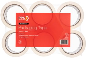 PPS+Heavy+Duty+Tape+48+x+50m+6+Pack