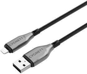 Cygnett+Armoured+Lightning+to+USB-A+Cable+50cm+Black