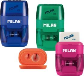 Milan+Compact+2+Hole+Sharpener+Eraser