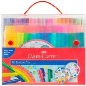 Faber-Castell+Connector+Pens+with+Colour+Wheel+80+Pack
