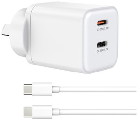 J.Burrows+35W+GaN+Dual+USB-C+Wall+Charger+%26amp%3B+Cable