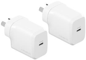 Cygnett-PowerDuo-USB-C-20W-Wall-Charger-Twin-Pack on sale