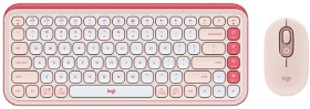 Logitech+Pop+Icon+Keyboard+and+Mouse+Combo+-+Rose