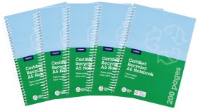 J.Burrows+5+Pack+A5+200+Page+Spiral+Notebook