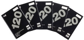 Keji+A4+120+Page+Notebook+5+Pack