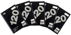 Keji+A5+120+Page+Notebook+5+Pack