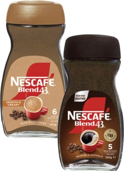 Nescaf-Blend-43-Instant-Coffee-140g-150g on sale