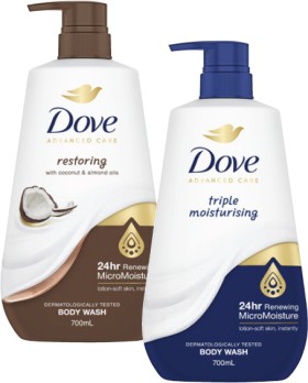 Dove-Advanced-Body-Wash-700mL on sale