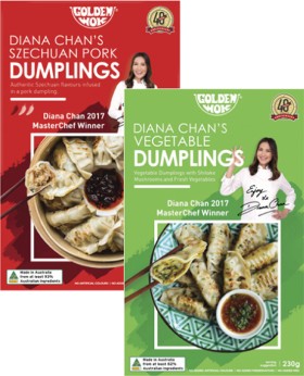 Golden-Wok-Diana-Chans-Dumplings-230g on sale