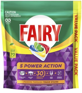 Fairy+5+Power+Action+Dishwashing+Tablets+70+Pack